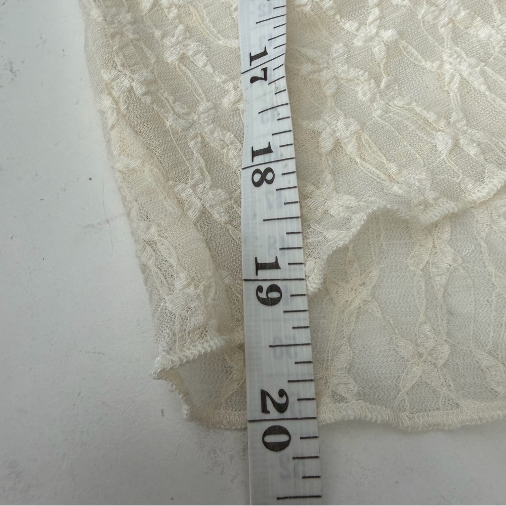 Cider Cream Lace Wrap Crop Top with Bell Sleeves - Picture 13 of 13